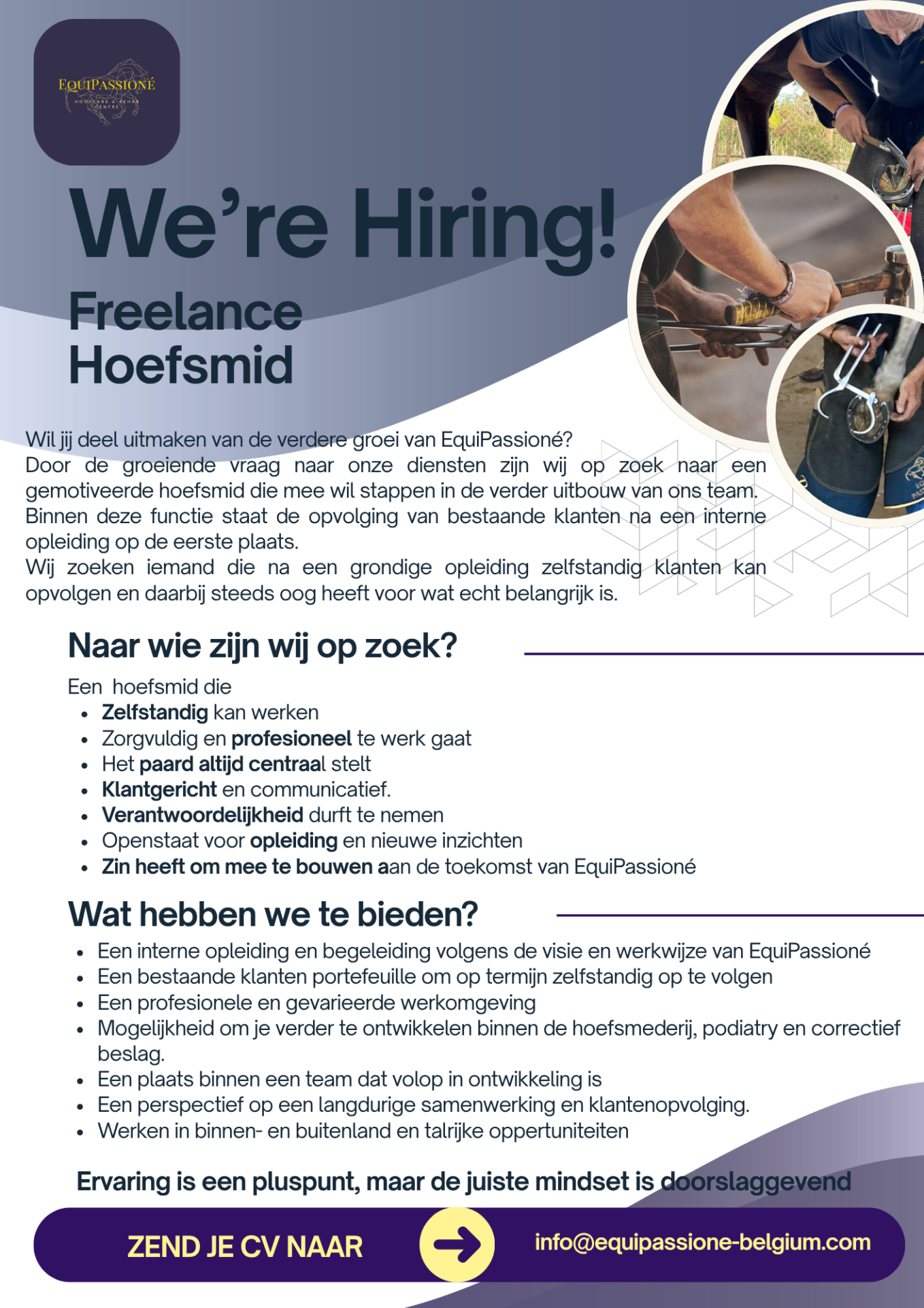 Free lance Hoefsmid gezocht