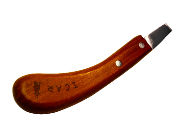 ICAR PLEASANT VALLEY FORGE HOOF KNIFE/DOUBLE CUTTING EDGE BLADE/KOTIBE HANDLE