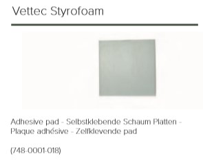 VETTEC ZELFKLEVEND STYROFOAM PAD/STUK