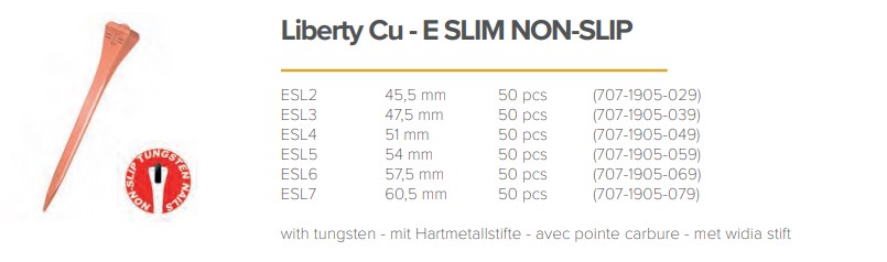 NAGELS LIBERTY ESL6 CU + STIFT/50ST